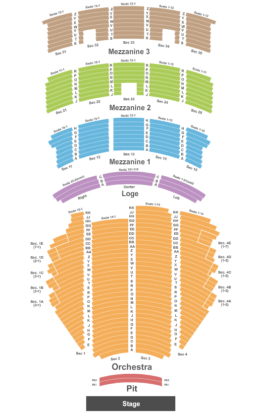 Paramount Theatre The Nutcracker Seating Chart